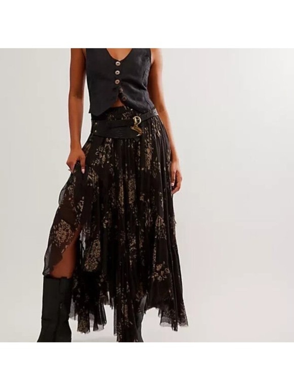 Free People FP One Printed Clover Skirt New XS